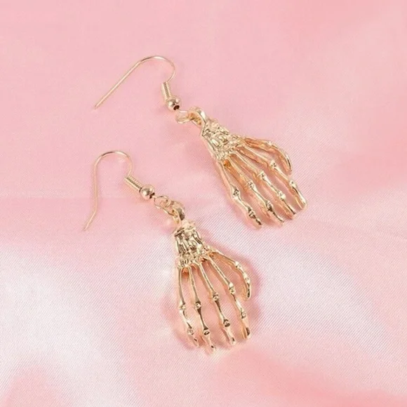 💀 Skeleton Hand Earrings 💀 - Picture 3 of 3